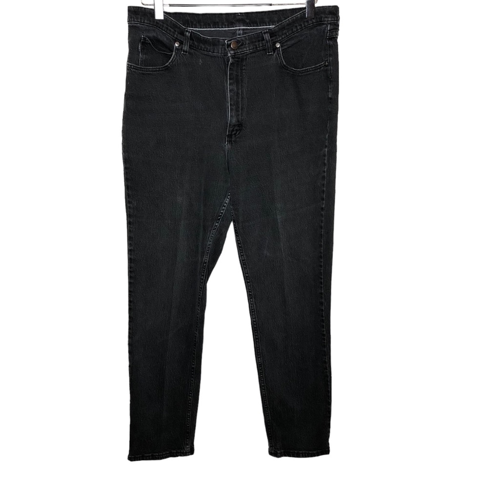 Vintage 90s Y2K Chic Plus Size Black Jeans 20W Tall Distressed Stretch Classic